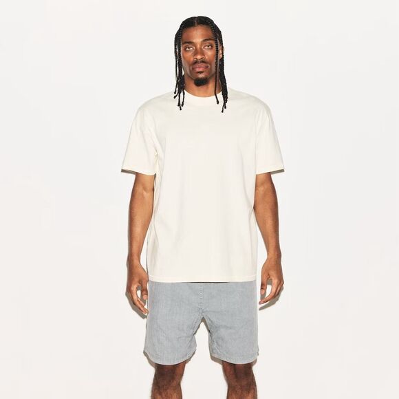 Skims Relaxed Cotton T-Shirt Ecru Size Medium TP-TSH-5701M - Picture 1 of 11
